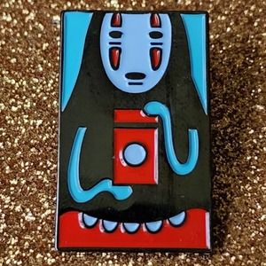 No Face With Bathhouse Ticket Spirited Away Studio Ghibli Movie Enamel Pin